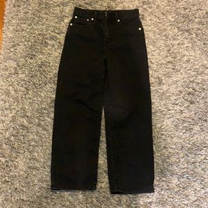 Madewell slim wide leg cropped pants